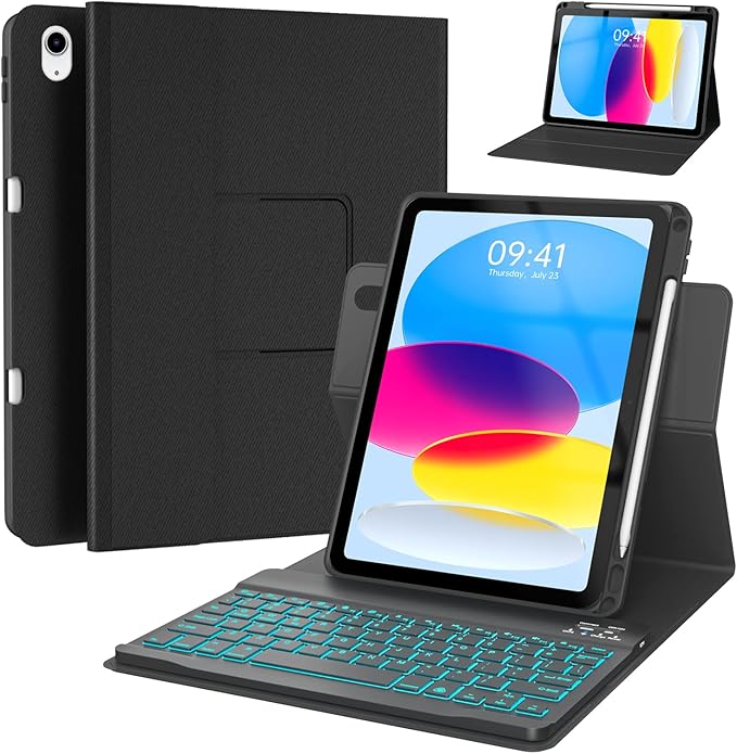 BLUTLOTUS Keyboard Case for iPad 10th Generation 2022 10.9 inch, 360° Rotatable by BLUTLOTUS