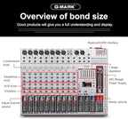 G-MARK GMX1200 DJ Mixer 12 Channel Professional Audio Mixer USB Mixing Console - Image 6