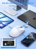 R108 Wireless Bluetooth Mouse – Dual Bluetooth ＆ 2.4GHz USB Receiver, 4 DPI - Image 2