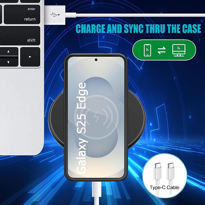 Battery Case for Galaxy S25 Edge, Upgraded 10000mAh Rechargeable Portable - Image 6