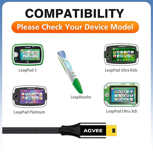 AGVEE 2 Pack 5ft Mini USB Cable, Braided Durable USB-A to Mini-B Charger - Image 3
