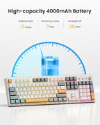Kisnt KN104 Wireless Mechanical Gaming Keyboard, 100% Full Size 104 Keys - Image 7