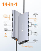 NOVOO USB C Docking Station Dual Monitor - Image 2