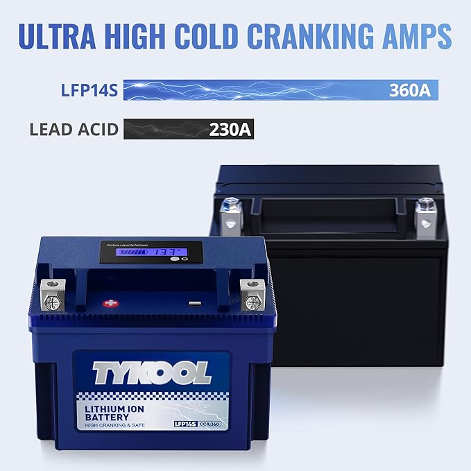 TYKOOL YTZ14S/YTZ12S High Performance Lithium LiFePO4 Motorcycle Battery - Image 6