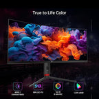 KTC 34 Inch Curved Ultrawide Gaming Monitor, 3440x1440p 165Hz 1ms, 1500R Curved - Image 4