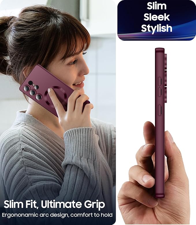 Magnetic for Samsung Galaxy S25 Ultra Case Slim Soft Silicone Bumper Shockproof - Image 7