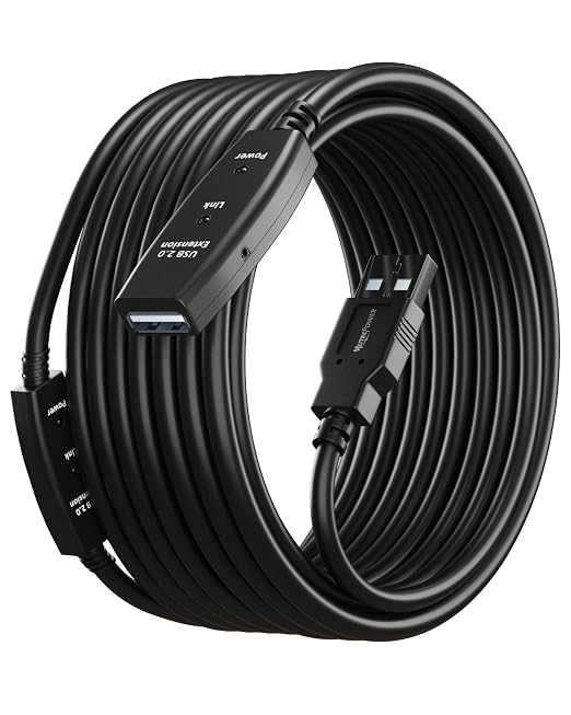 50 Feet Active USB Extension Cable 2.0 Male to Female by MutecPower