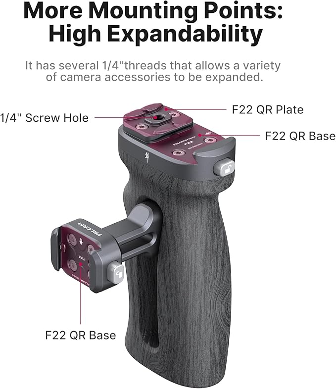 FALCAM F22 Quick Release Handle, Camera Side Handheld Grip Convert 1/4" Thread - Image 5
