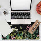 Large Gaming Mouse Pad for Desk, Wildflowers Night Desk Mat, Wild Floral Flower - Image 7