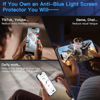 Uyiton Anti-Blue Light for iPhone 15 Plus Screen Protector - Image 3