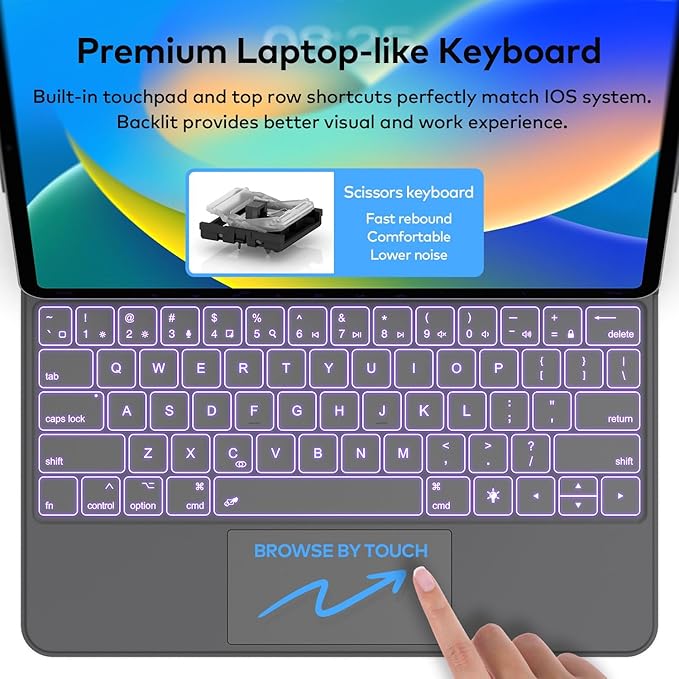 Keyboard Case for iPad Air 13 and iPad Pro 12.9 inch 6th / 5th / 4th / 3rd - Image 8