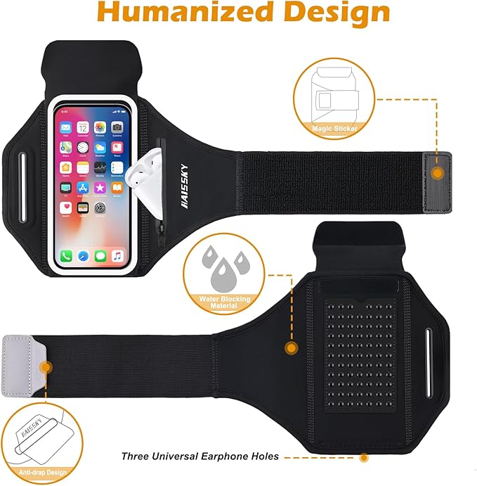 Running Armband with Earphone Bag Cell Phone Armband - Image 5