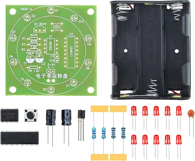 Soldering Practice Kit Electronic Lucky Wheel DIY Soldering Kit by Yidab