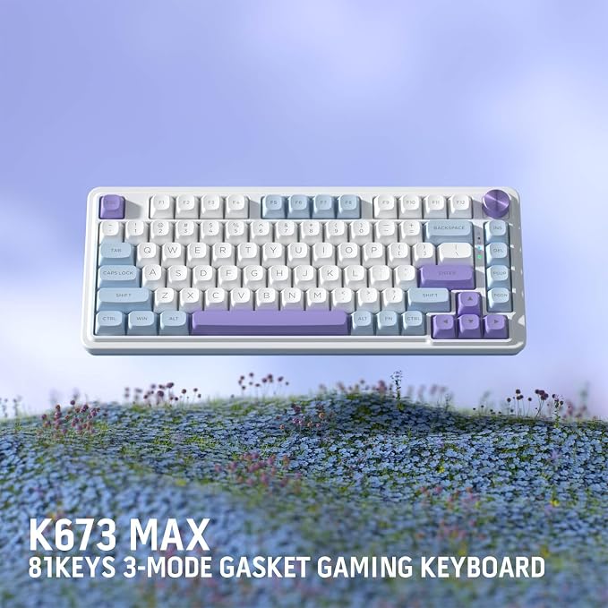 Redragon K673 MAX 75% Wireless Gasket RGB Gaming Keyboard, 3-Modes 81 Keys PBT - Image 8