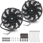 7 Inch Universal Slim Fan Push Pull Electric Radiator Cooling Fan 12V 80W Mount by FSBCGT