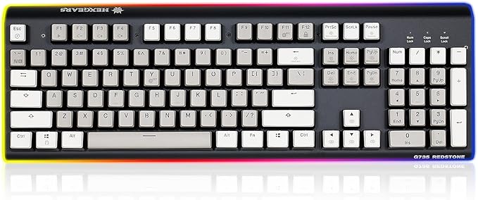 Hexgears GK735 Wired Full Size Mechanical Keyboard, Aluminum Housing Built by HEXGEARS
