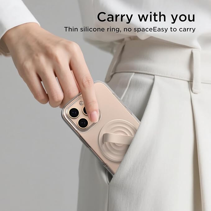 Magnetic Phone Ring Grip Holder, Silicone Finger Loop Grip, Compatible - Image 9