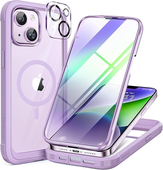 Miracase Magnetic for iPhone 14 Case 6.1", Full-Body Protective Bumper 14 Phone by Miracase