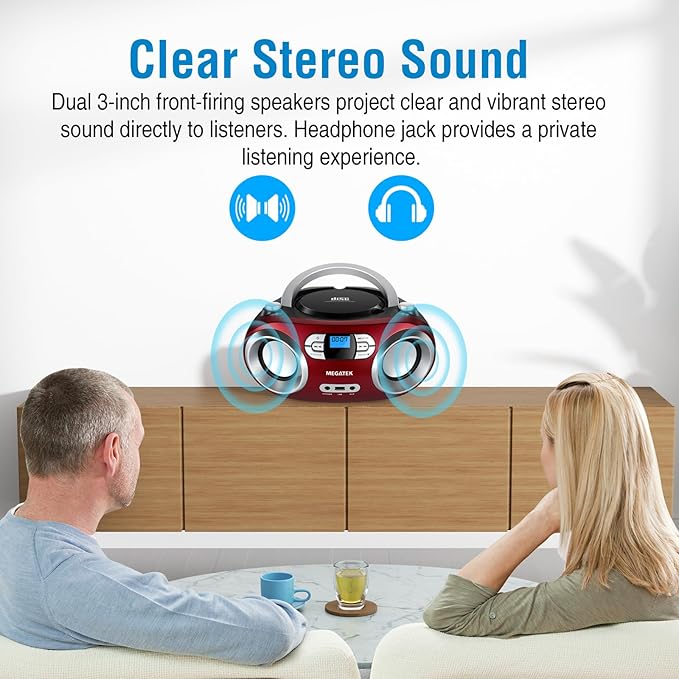 MEGATEK Portable CD Player Boombox - Image 3