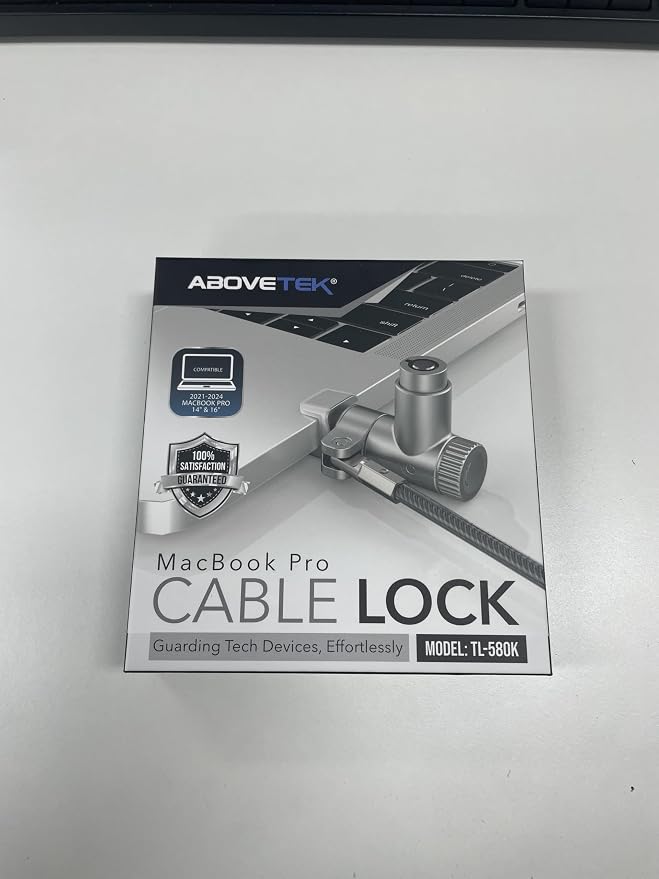 AboveTEK Laptop Locking Cable for MacBook Pro 14/16, Anti-Theft Keyed Laptop - Image 8