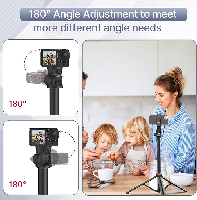 ULANZI MT-79 Extendable Tripod Aluminum, 360° Ball Head Camera Phone Tripod - Image 3