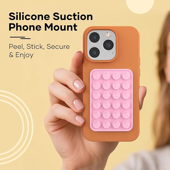 Silicone Phone Sticky Grip, Suction Phone Case Mount - Image 2