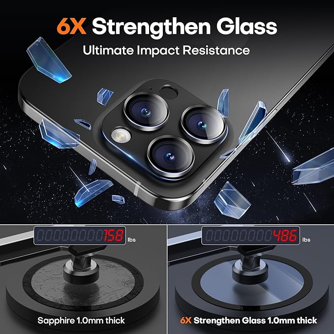 Camera Lens Protector for iPhone 16 Pro Max/16 Pro/iPhone 15 Pro Max/15 - Image 6
