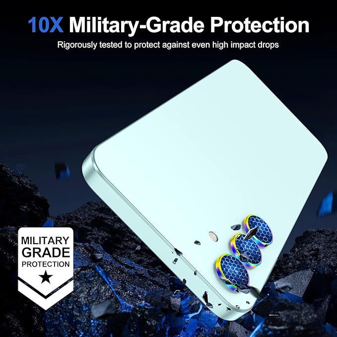 for Samsung Galaxy A16 Camera Lens Protector, Individual Metal Ring Tempered - Image 5