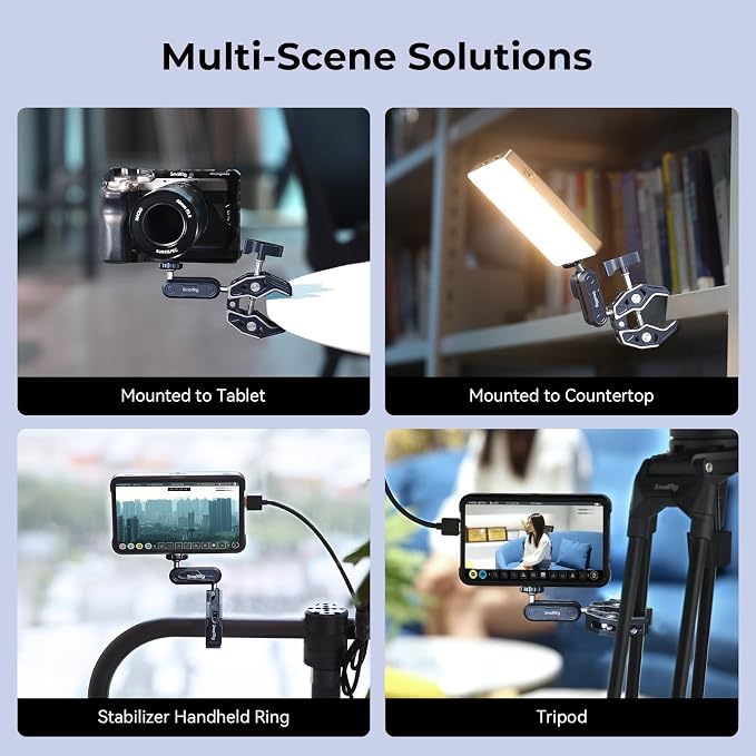 SMALLRIG Camera Mount Clamp 2-Pack, Ballhead Magic Arm - Image 3