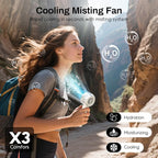 Misting Portable Handheld Fan, Powerful Turbo Motor, 6000mAh Rechargeable - Image 3