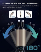 Retractable Car Phone Charger, 4 in 1 Fast Charge Car Phone Charger - Image 4