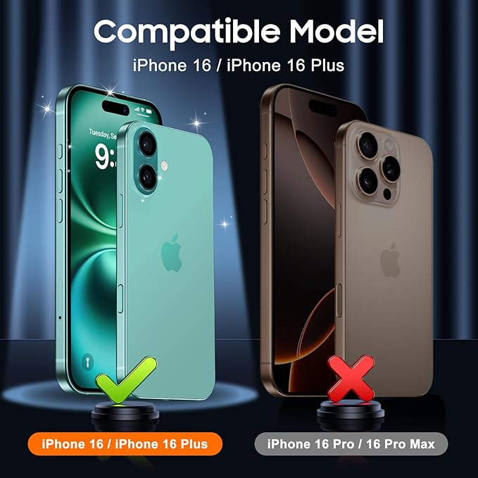 UniqueMe for 3 Pack iPhone 16 / iPhone 16 Plus Camera Lens Protector - Image 7
