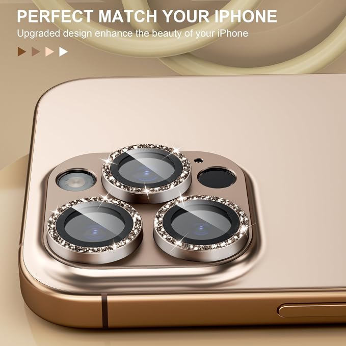 beuxece Compatible for iPhone 16 Pro/iPhone 16 Pro Max Camera Lens Protector - Image 4