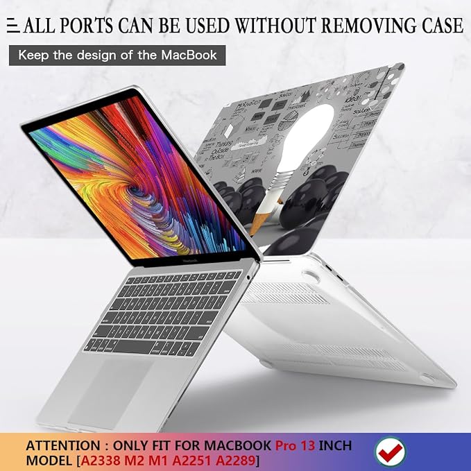 CISSOOK Creative Bulb Case for MacBook Pro 13 Inch 2025-2020 Release A2338 - Image 5