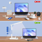 karidi Smart Desk Lamp with Digital Clock, 4-in-1 Charging Station, Temperature - Image 3