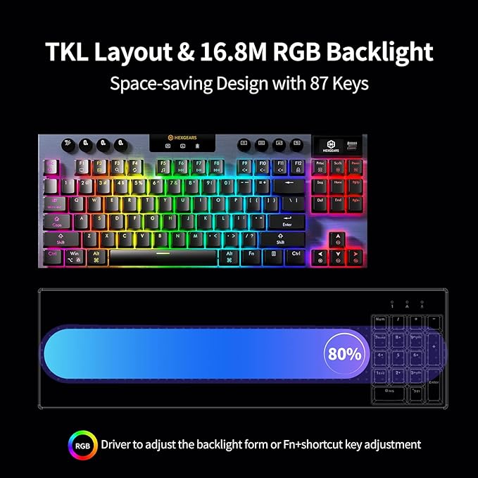Hexgears Immersion A3 Low-Profile Wireless Mechanical Keyboard, TKL - Image 6