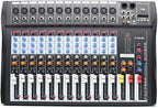 12 Channel Audio Mixer, DJ Soundboard Sound Mixer Console by DNYSYSJ