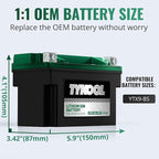 TYKOOL YTX9-BS -STD 240CCA Lithium LiFePO4 Motorcycle Battery, 2X Cranking Amps - Image 3