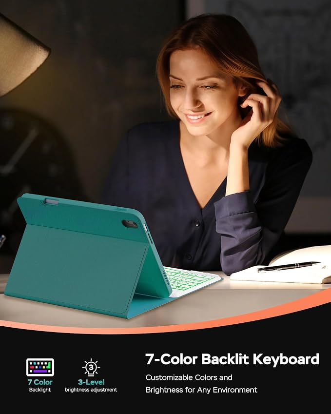 Folio Keyboard Case for iPad 10th Gen 10.9 inch and iPad 11th, Magnetic - Image 8