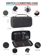 Switch 2 Accessories Bundle for Nintendo, 16-in-1 Game Kit: Carrying Case - Image 3