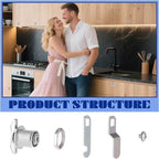 Thumb Operated Offset Cam Locks, 7/8" Keyless Cabinet Locks - Image 5