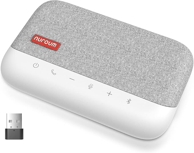 NUROUM A15 Bluetooth Conference Speaker and Microphone, 360° Voice Pick up & by Nuroum