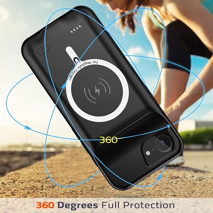 Battery Case for iPhone 16e, Upgraded 10800mAh Rechargeable Portable Extended - Image 5