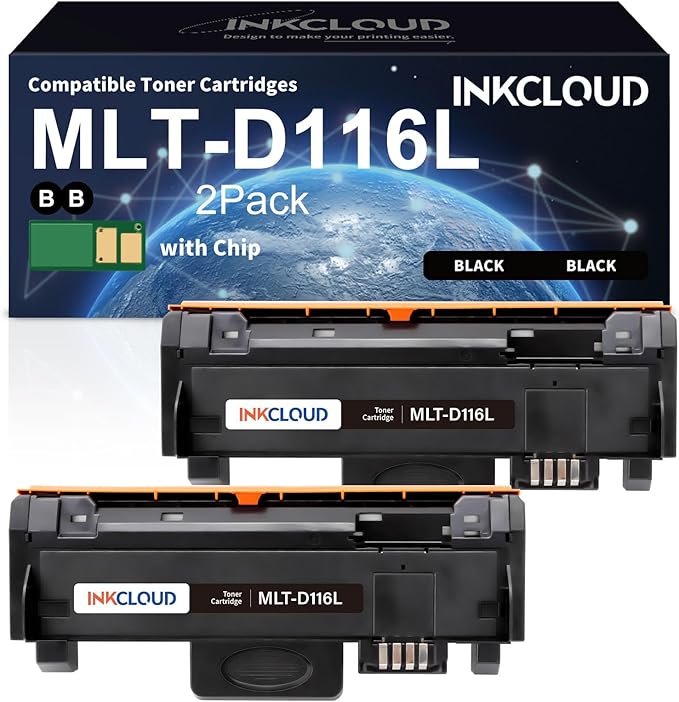 MLT-D116L High Yield Toner Cartridge 2Pack by INKCLOUD
