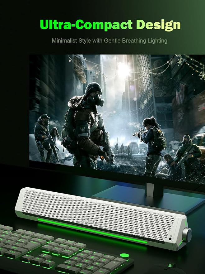 Bluedee Computer Speakers, HiFi Stereo, 3.5mm Aux-in Connection, USB Powered - Image 2