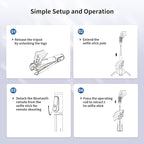 ATUMTEK Selfie Stick Tripod, Extendable 3 in 1 Aluminum Bluetooth Selfie Stick - Image 7