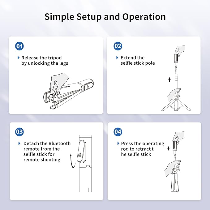 ATUMTEK Selfie Stick Tripod, Extendable 3 in 1 Aluminum Bluetooth Selfie Stick - Image 7