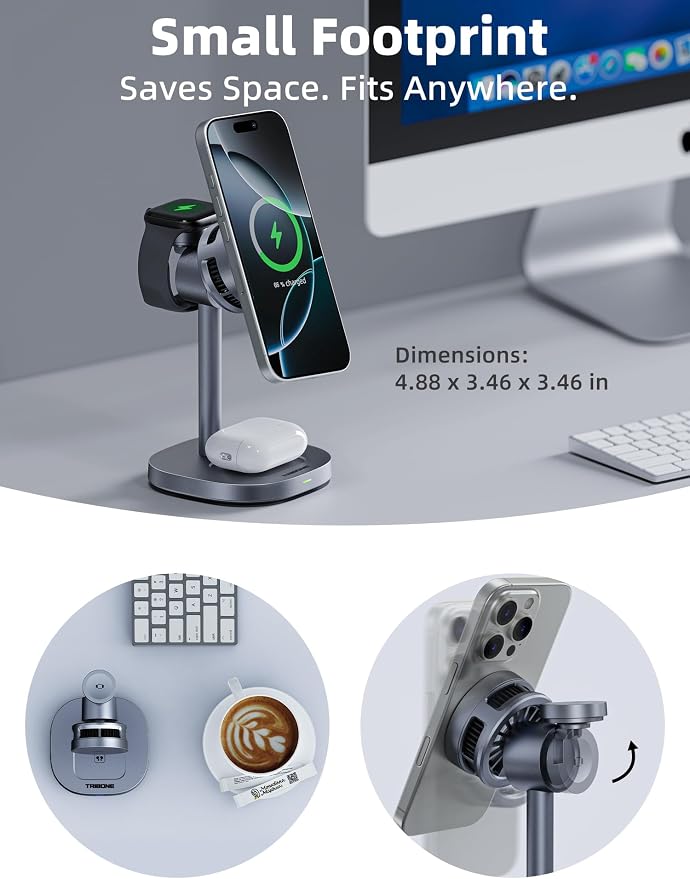 2025 New TRIBONE 3 in 1 Magsafe Wireless Charger Stand - Image 5