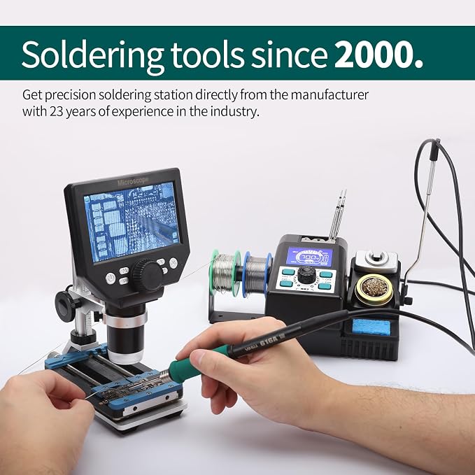 YIHUA 982 Precision Soldering Iron Station Kit - Image 9
