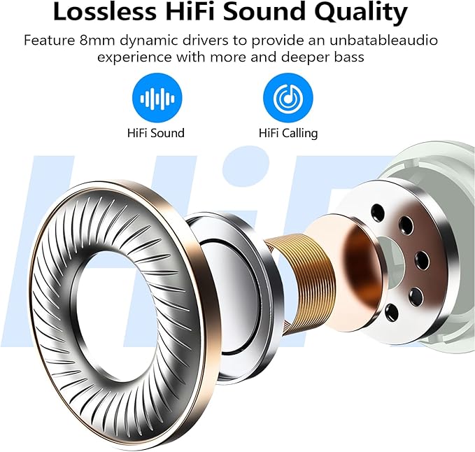 kurdene Wireless Earbuds Bluetooth 5.3 in Ear Buds Light Weight Headphones - Image 5